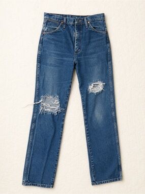 Vintage Wrangler Distressed Jeans 30x32 Western Denim Made in Mexico